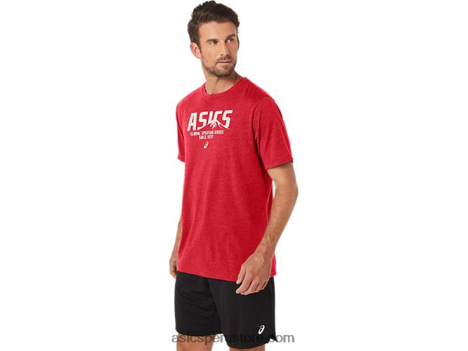 RPVB21 brezo rojo clásico Asics 1977 mtn camiseta