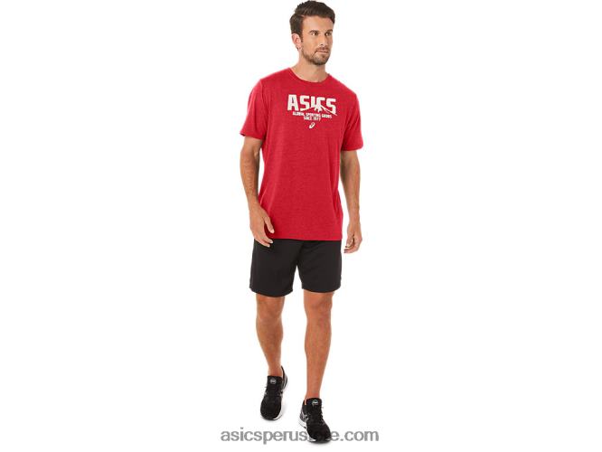 RPVB21 brezo rojo clásico Asics 1977 mtn camiseta
