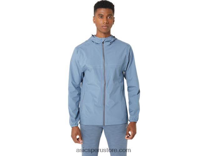 RPVB214 azul acero/gris portador Asics chaqueta impermeable hombre