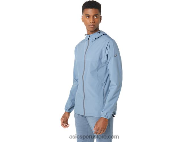 RPVB214 azul acero/gris portador Asics chaqueta impermeable hombre