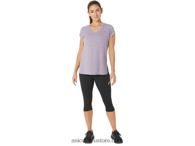 RPVB2150 brezo de cuarzo violeta Asics top de mujer con cuello en v jaspeado