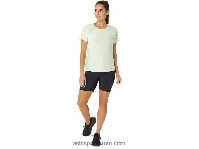 RPVB2173 susurro verde Asics top c110 de manga corta pr lyte para mujer