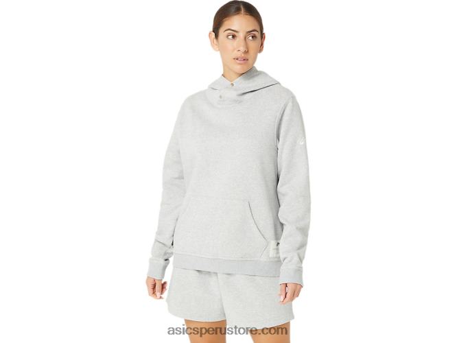 RPVB2178 brezo gris claro Asics sudadera con capucha de polar Sunday sana para mujer