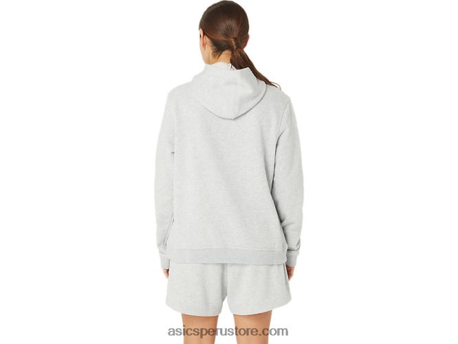 RPVB2178 brezo gris claro Asics sudadera con capucha de polar Sunday sana para mujer