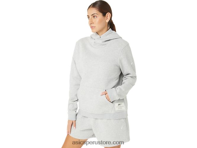 RPVB2178 brezo gris claro Asics sudadera con capucha de polar Sunday sana para mujer