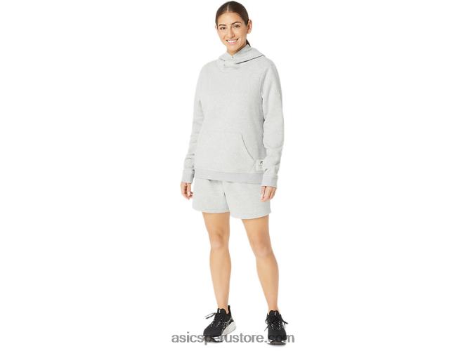 RPVB2178 brezo gris claro Asics sudadera con capucha de polar Sunday sana para mujer