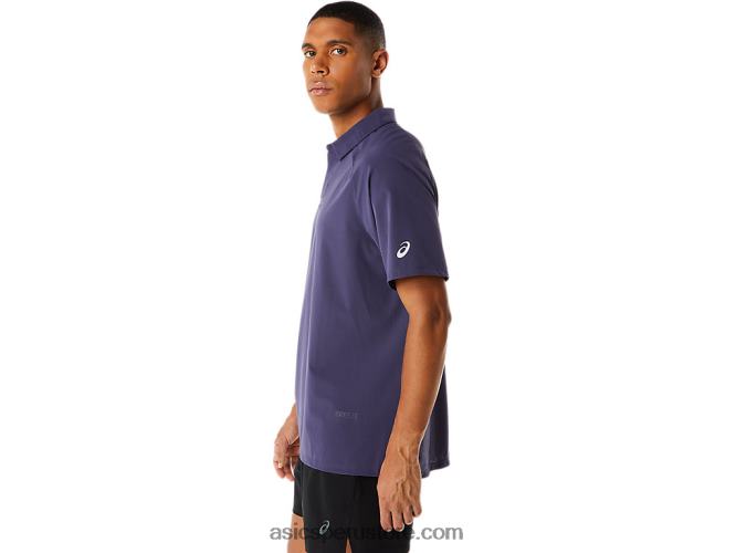 RPVB221 niebla índigo Asics polo de hombre actibreeze jacquard