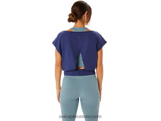 RPVB2244 azul índigo Asics camiseta de manga corta nagino flex mujer