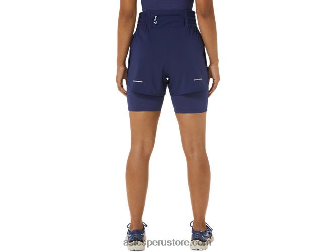 RPVB2248 azul índigo Asics short nagino de 4 pulgadas para mujer