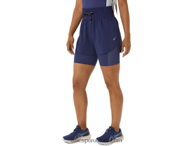 RPVB2248 azul índigo Asics short nagino de 4 pulgadas para mujer