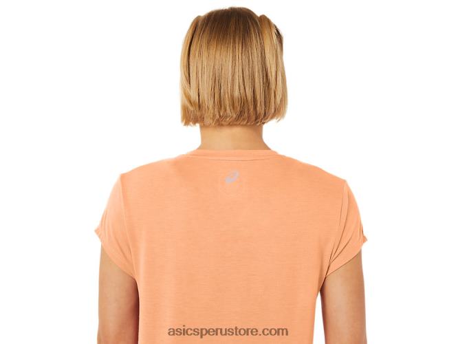 RPVB2260 brezo de dunas de verano Asics top de mujer con cuello en v jaspeado