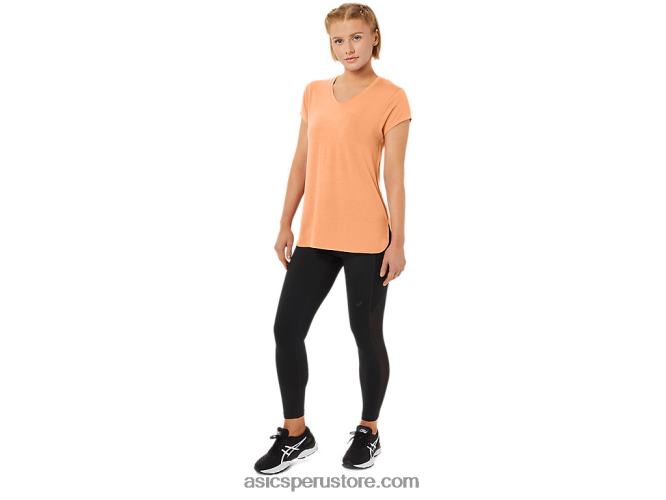 RPVB2260 brezo de dunas de verano Asics top de mujer con cuello en v jaspeado
