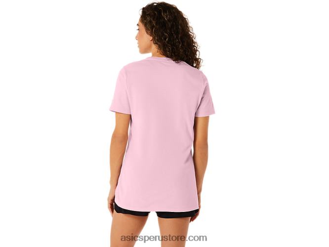 RPVB2275 sal rosa Asics playera de manga corta para mujer con cuello en v est 1977