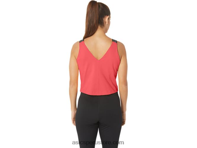 RPVB2279 coral ardiente Asics camiseta sin mangas corta fit sana para mujer