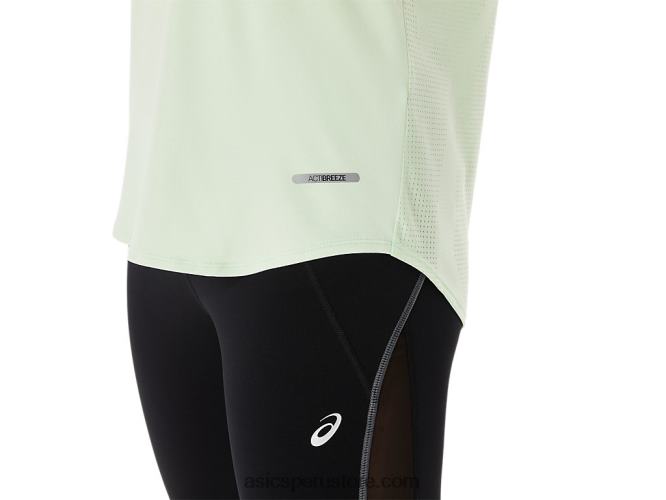 RPVB2284 susurro verde Asics top sin mangas actibreeze mujer