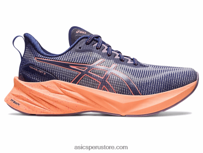 RPVB2291 azul índigo/papaya Asics novablast 3 le