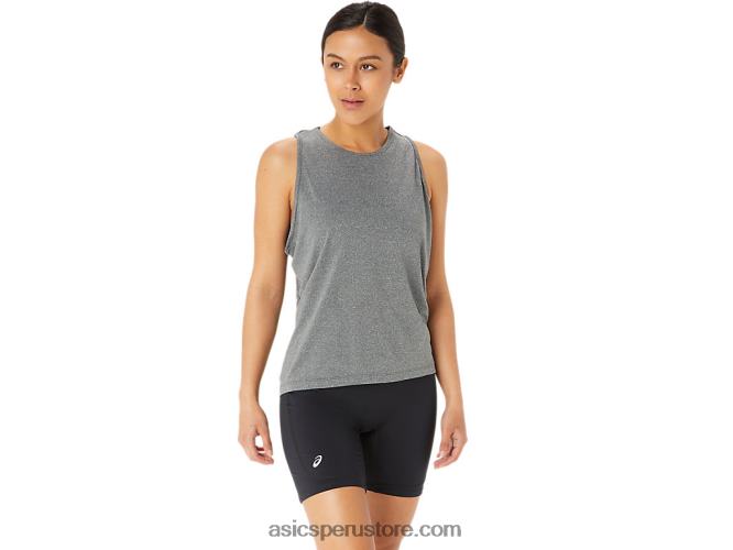RPVB2294 brezo gris oscuro Asics camiseta sin mangas de lyte lista para usar para mujer