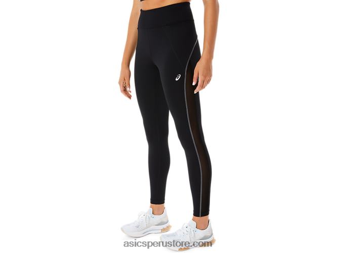 RPVB2308 rendimiento negro Asics mallas de entrenamiento con panel de malla para mujer