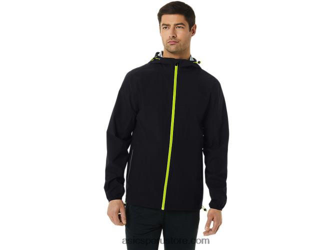 RPVB231 rendimiento negro/ralladura de lima Asics chaqueta impermeable hombre