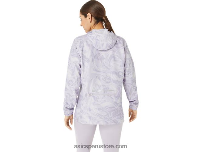 RPVB2318 gota de sumi violeta anochecer Asics chamarra plegable pr lyte para mujer