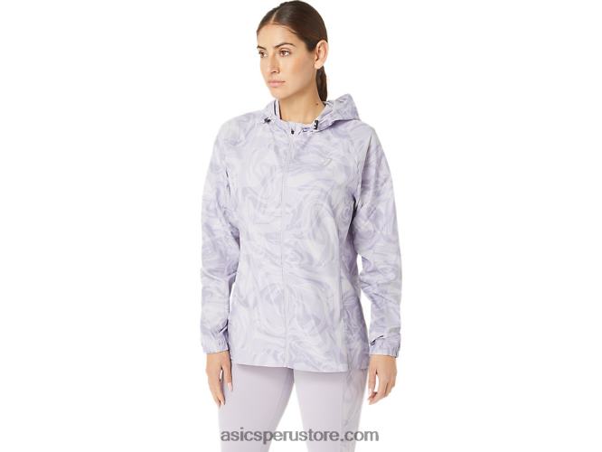 RPVB2318 gota de sumi violeta anochecer Asics chamarra plegable pr lyte para mujer