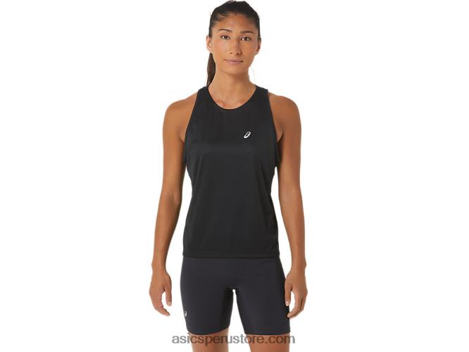 RPVB2330 rendimiento negro Asics camiseta sin mangas de lyte lista para usar para mujer