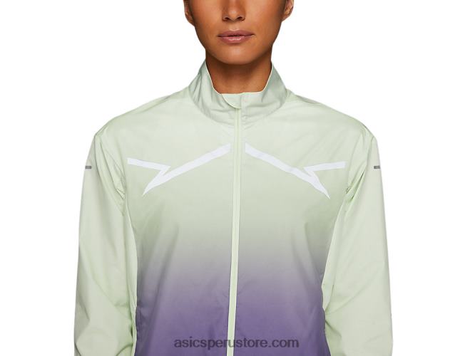 RPVB2334 susurro verde/púrpura polvoriento Asics chaqueta de mujer lite-show