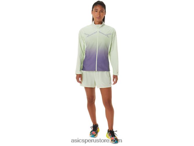 RPVB2334 susurro verde/púrpura polvoriento Asics chaqueta de mujer lite-show