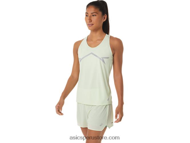 RPVB2335 susurro verde Asics Camiseta sin mangas lite-show para mujer