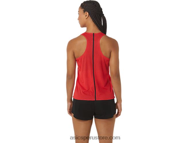 RPVB2341 rojo electrico Asics camiseta de tirantes jacquard actibreeze para mujer