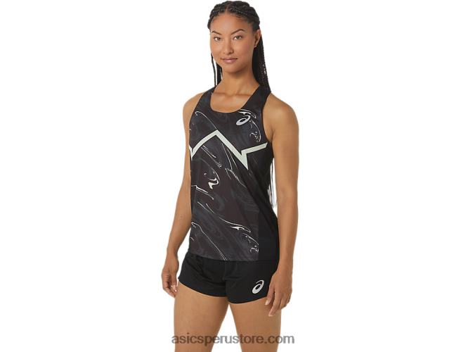 RPVB2347 rendimiento negro/verde susurro Asics camiseta ligera cj-line para mujer