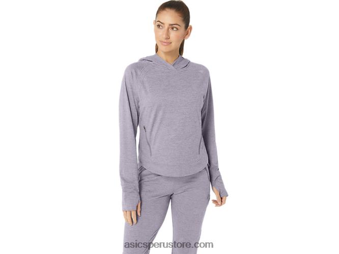 RPVB2351 tinte espacial violeta anochecer Asics sudadera con capucha tech po 20 para mujer