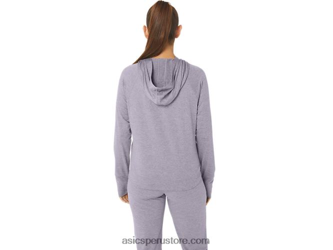 RPVB2351 tinte espacial violeta anochecer Asics sudadera con capucha tech po 20 para mujer