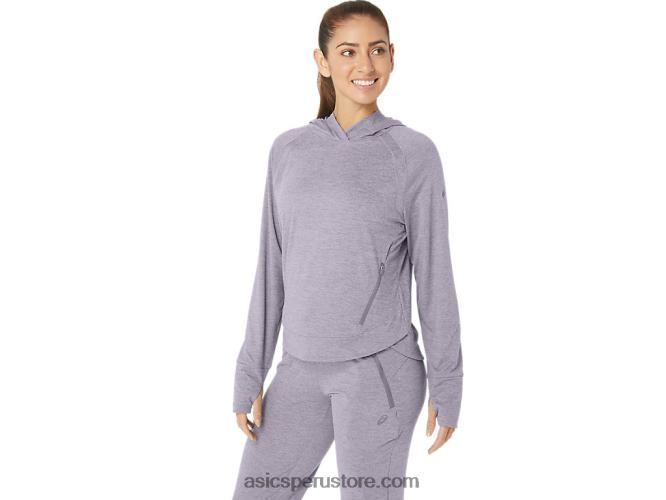 RPVB2351 tinte espacial violeta anochecer Asics sudadera con capucha tech po 20 para mujer
