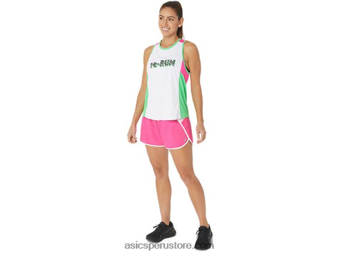 RPVB2352 rosa brillante/blanco Asics nuevo pantalón corto reutilizado fuerte para mujer