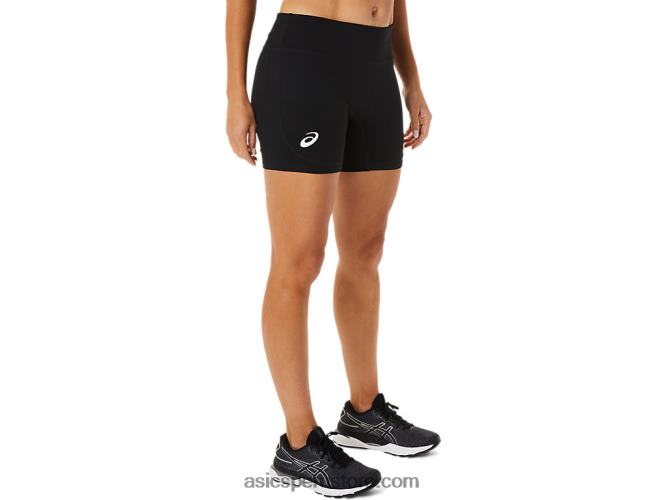 RPVB2358 rendimiento negro Asics pantalón corto de compresión de 5 pulgadas de circuito para mujer
