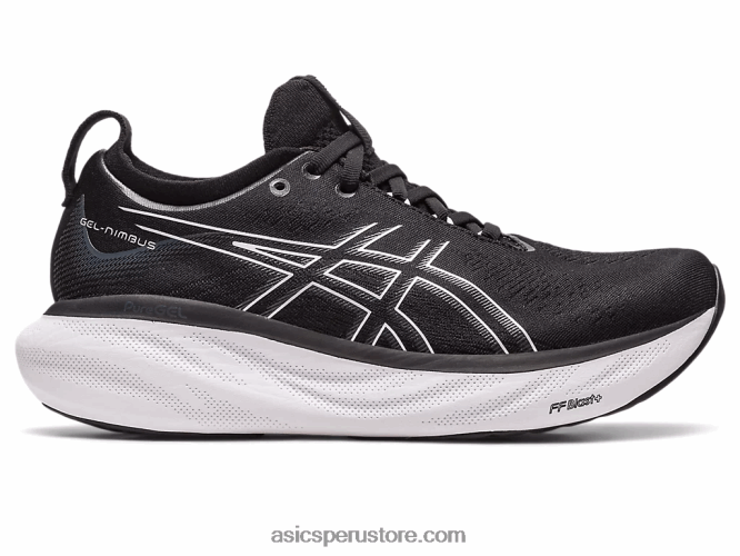 RPVB2376 negro/plata pura Asics gel-nimbus 25 de ancho