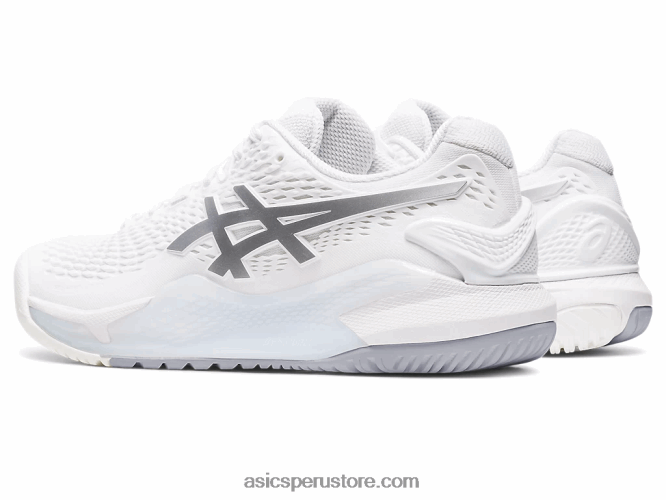 RPVB2390 blanco/plata pura Asics resolución de gel 9