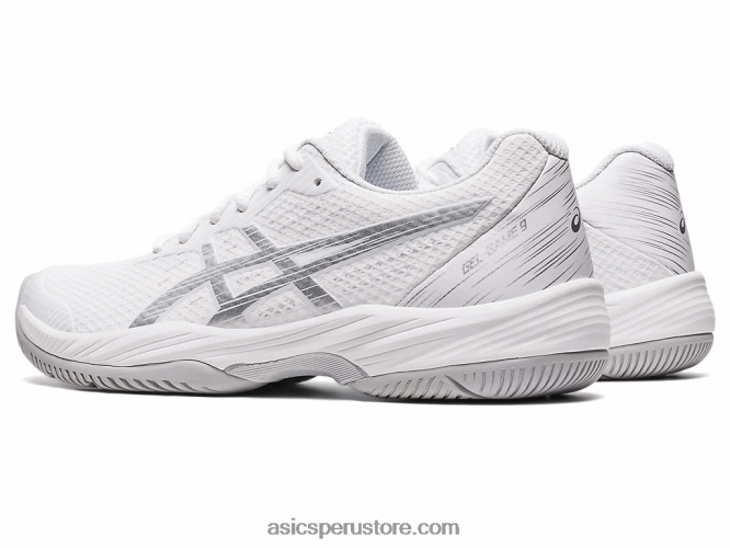 RPVB2417 blanco/plata pura Asics juego de gel 9