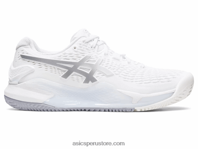 RPVB2459 blanco/plata pura Asics gel-resolución 9 arcilla