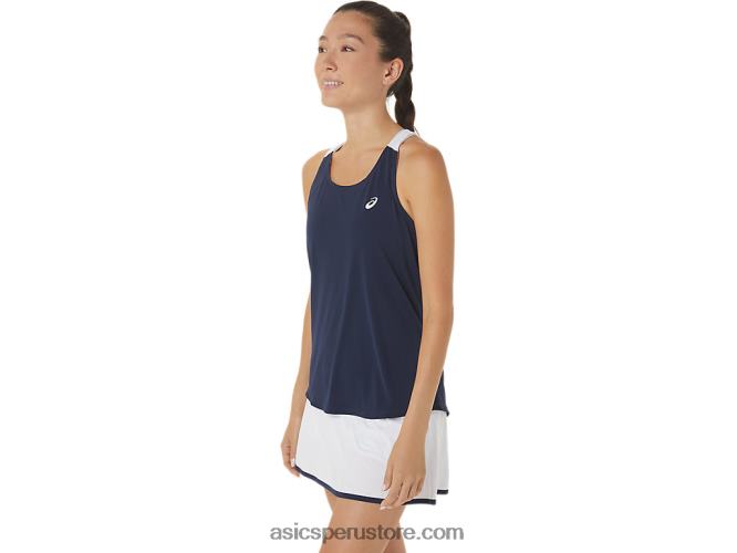 RPVB2464 medianoche/blanco brillante Asics tanque de la corte de mujeres
