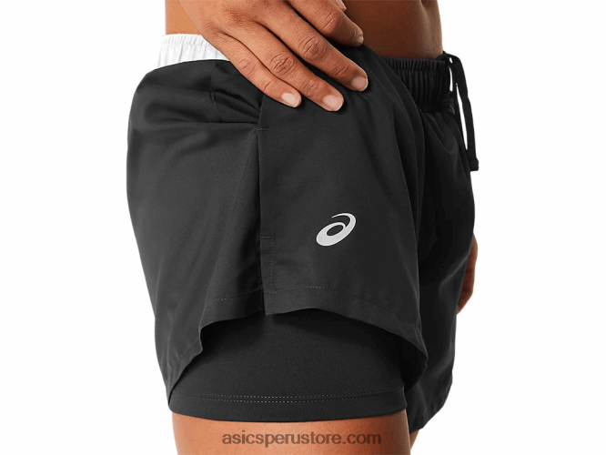 RPVB2465 rendimiento negro Asics pantalón corto de corte femenino