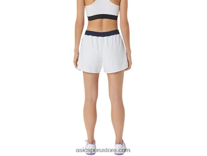RPVB2474 blanco brillante Asics pantalón corto de corte femenino