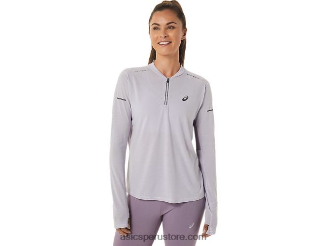RPVB2480 violeta oscuro/cuarzo violeta Asics top metarun de manga larga con 1/2 cremallera para mujer
