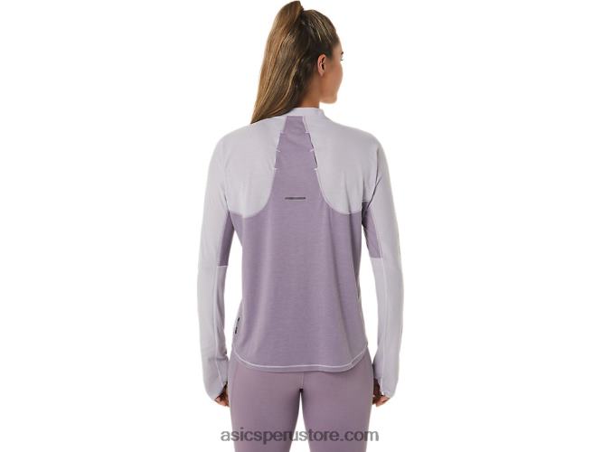 RPVB2480 violeta oscuro/cuarzo violeta Asics top metarun de manga larga con 1/2 cremallera para mujer