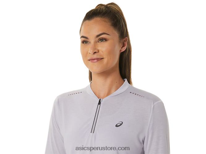 RPVB2480 violeta oscuro/cuarzo violeta Asics top metarun de manga larga con 1/2 cremallera para mujer