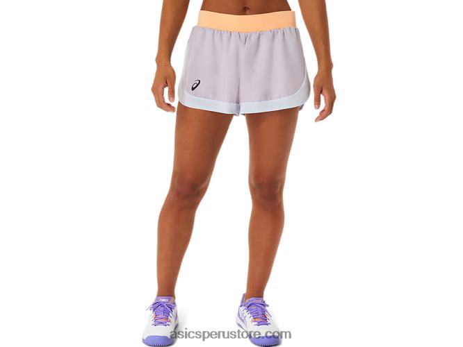 RPVB2494 violeta oscuro/naranja pop Asics pantalón corto de mujer