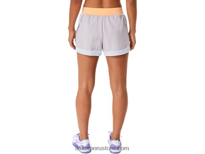 RPVB2494 violeta oscuro/naranja pop Asics pantalón corto de mujer