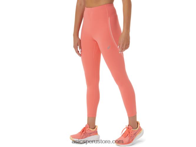 RPVB2500 papaya Asics mallas mujer race cintura alta