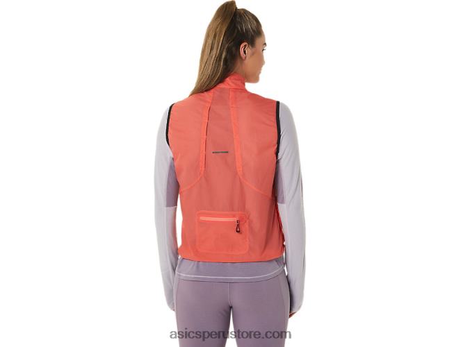 RPVB2502 papaya Asics chaleco plegable metarun para mujer